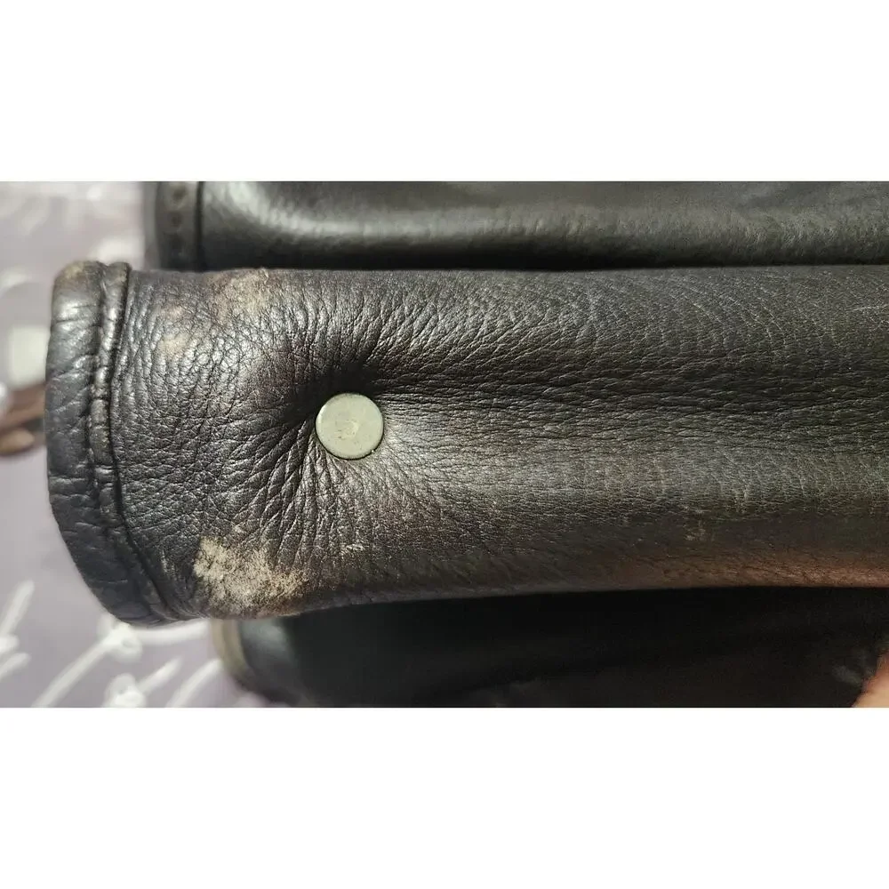 Unbranded Dark Brown Leather Hanging Garment Bag Luggage Made In‎ Columbia